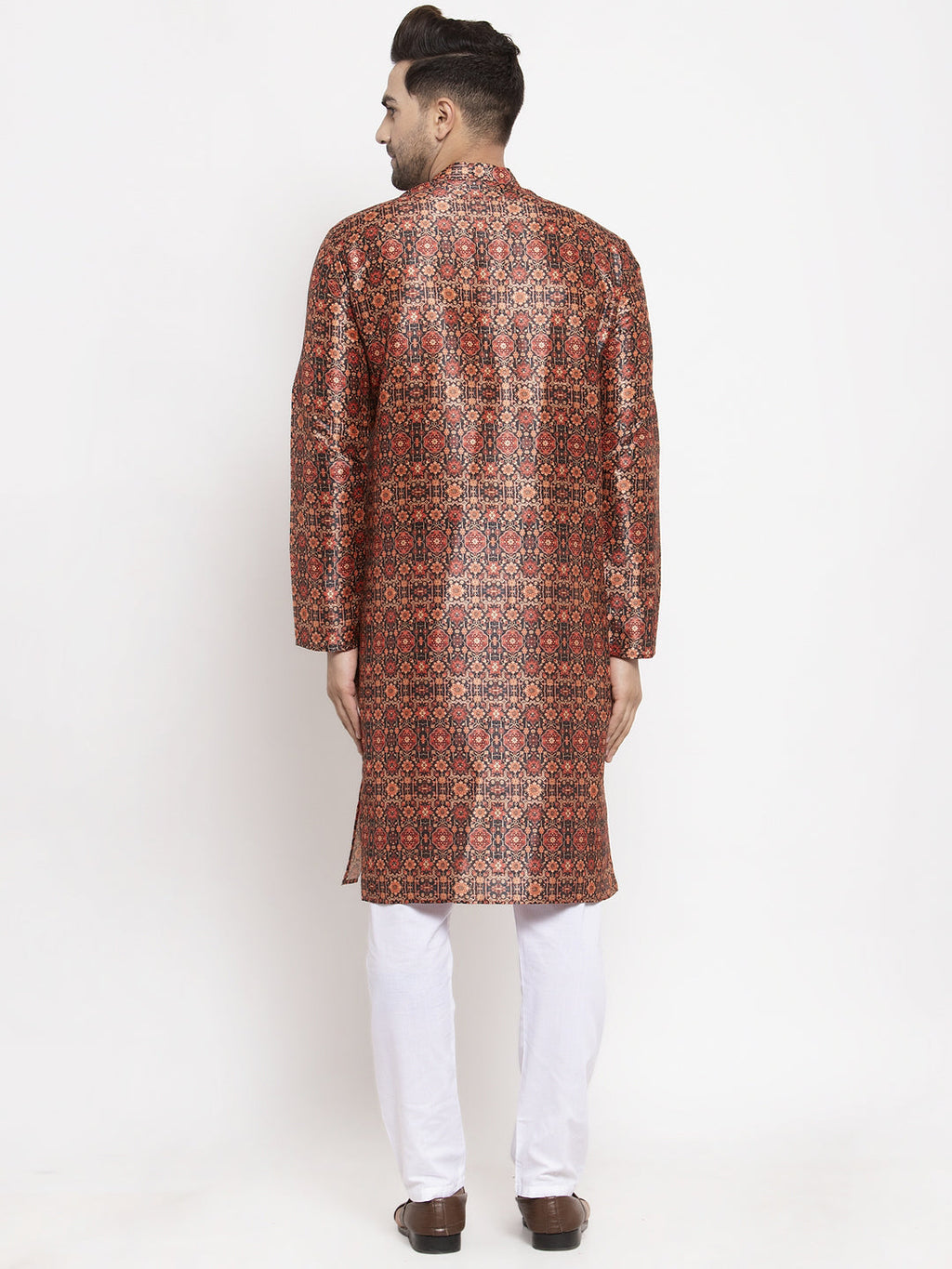 Jompers Men's Multi-Black Printed Kurta Payjama Sets