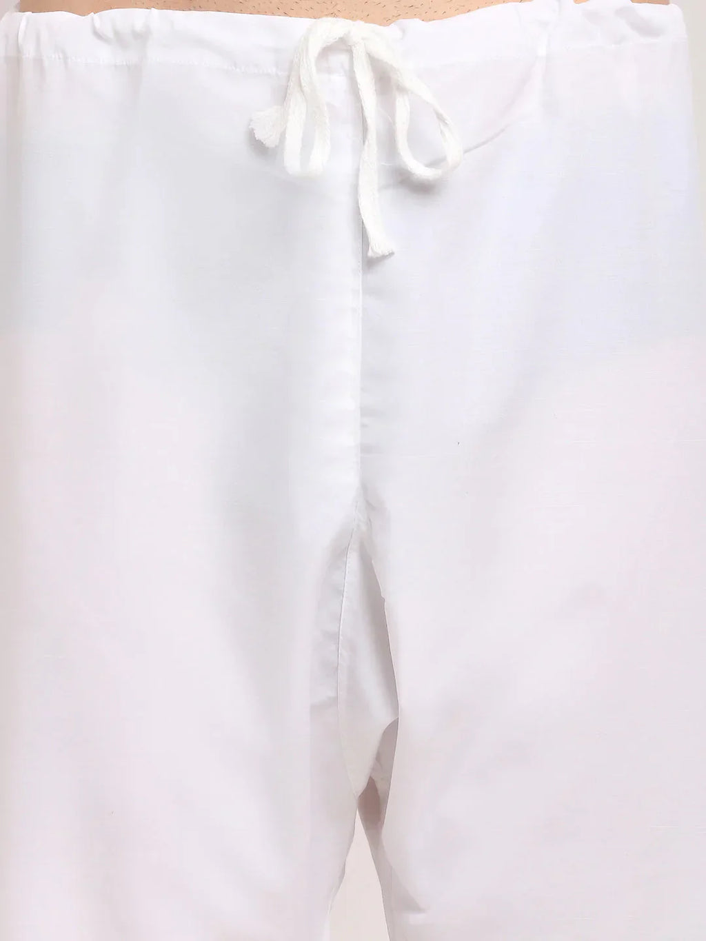 Jompers Men's Navy Blue Chikankari Kurta with Churidar