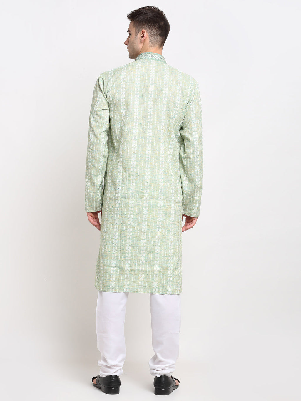 Jompers Men's Woven Kurta Pajama - Green