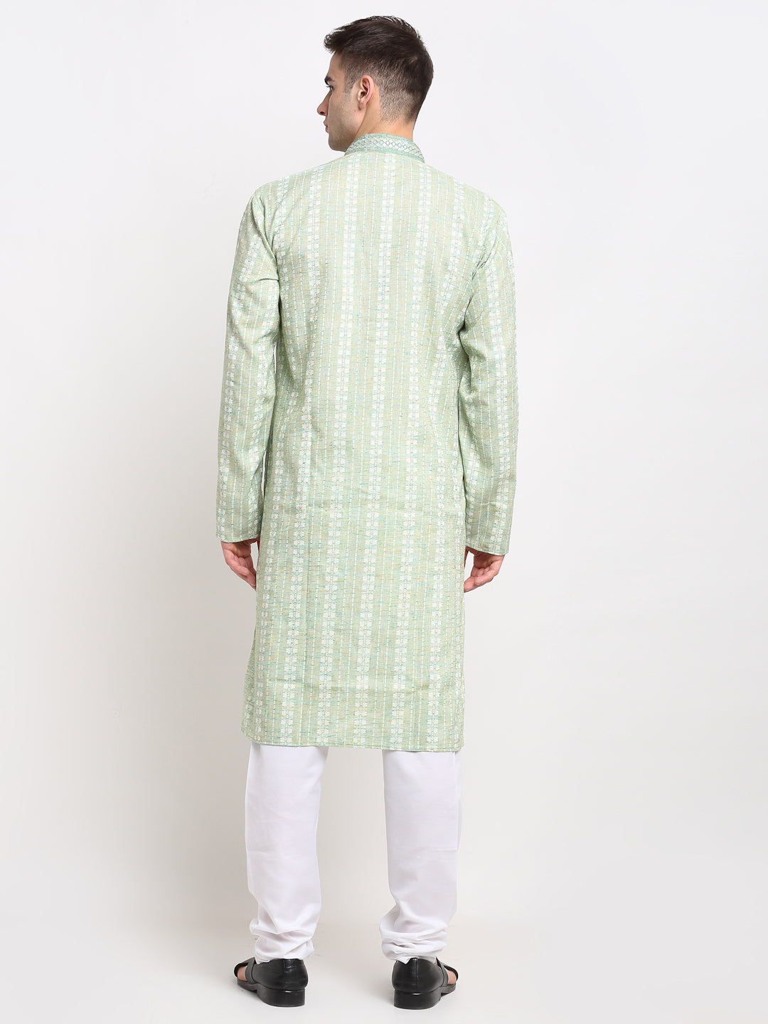 Jompers Men's Woven Kurta Pajama - Green