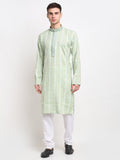Jompers Men's Woven Kurta Pajama - Green