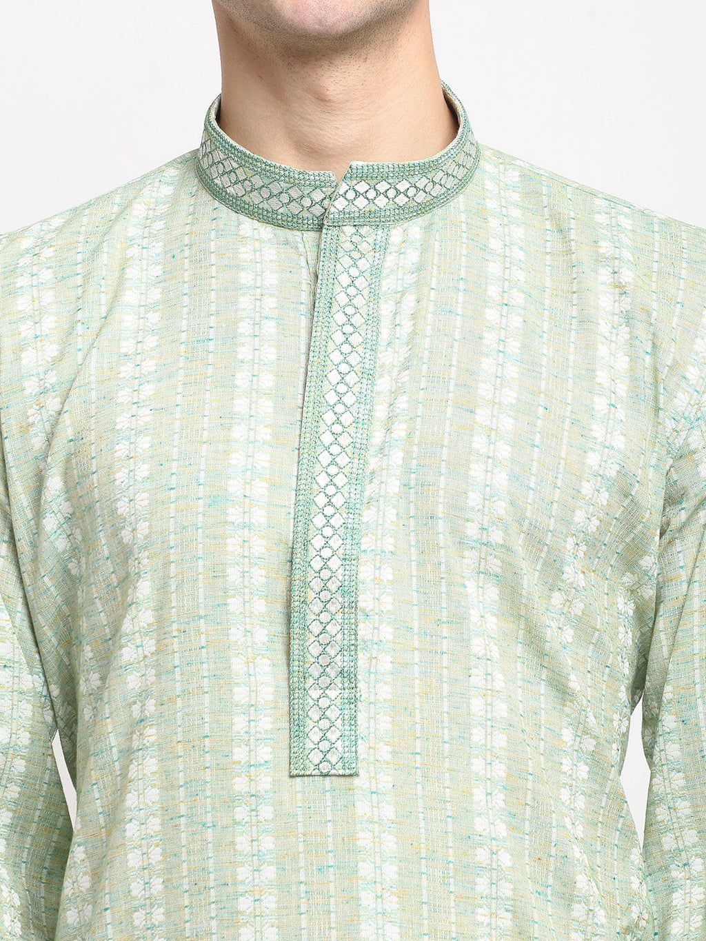 Jompers Men's Woven Kurta Pajama - Green