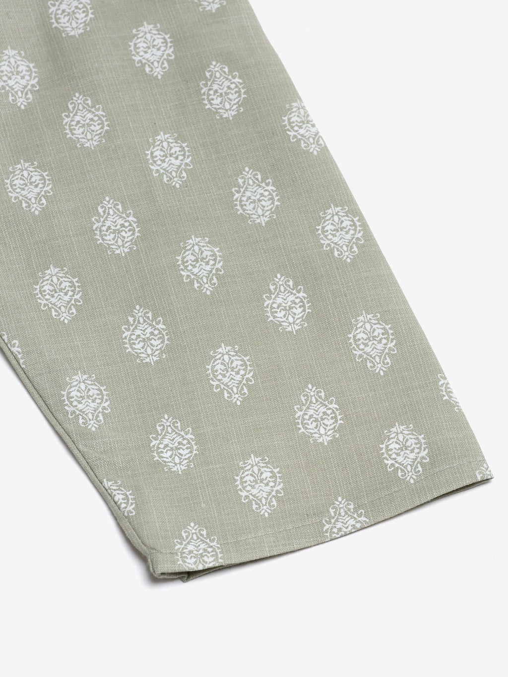 Jompers Men's Cotton Floral printed kurta Pyjama Set - Grey