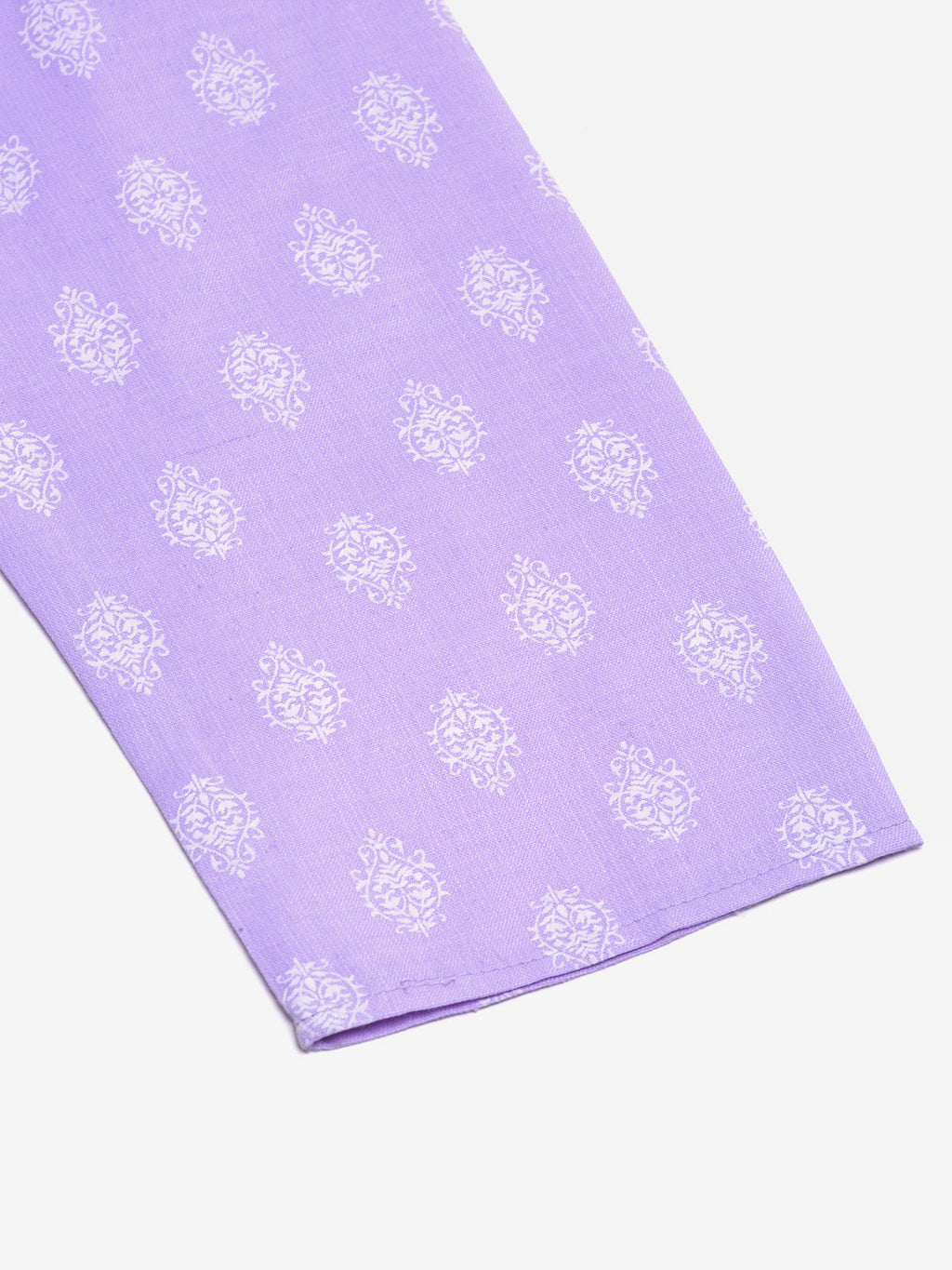 Jompers Men's Cotton Floral printed kurta Pyjama Set - Purple