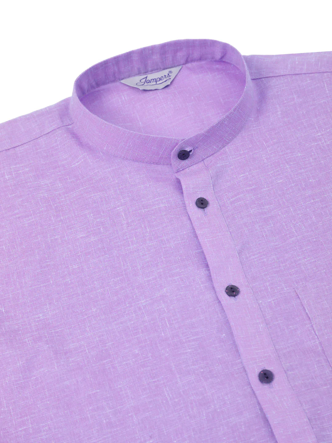 Jompers Men's Cotton Solid Kurta Pajama Set - Purple