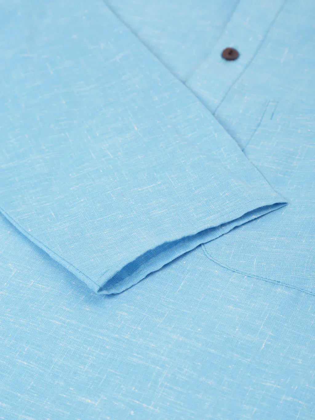 Jompers Men's Cotton Solid Kurta Pajama Set - Sky Blue