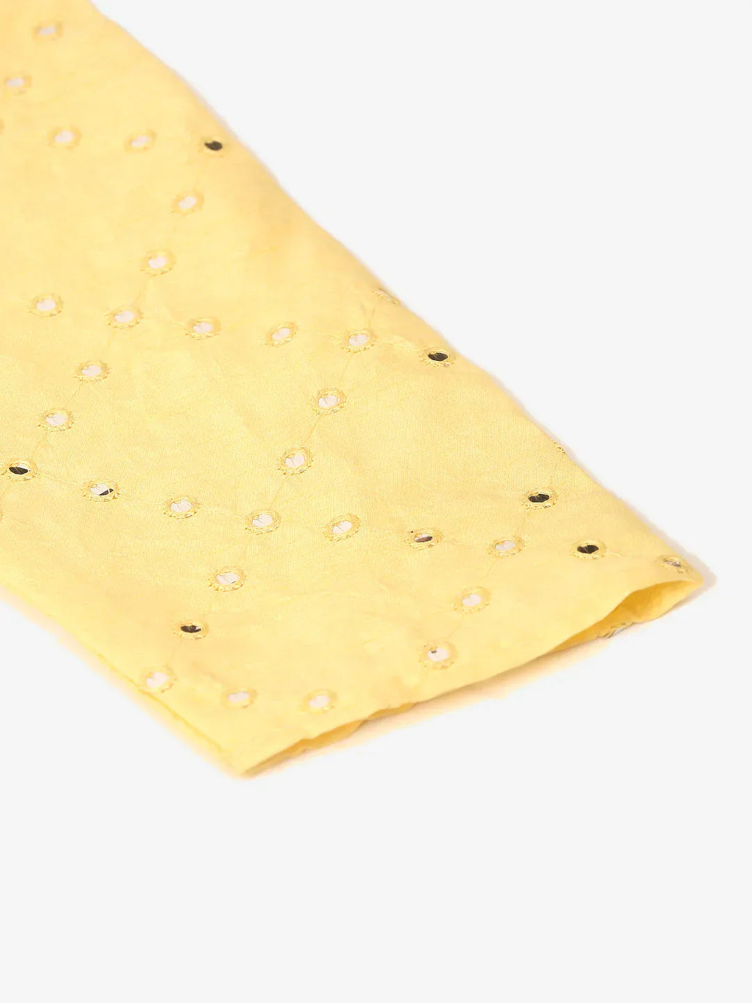 Jompers Men's Lemon Mirror Work Kurta Pyjama
