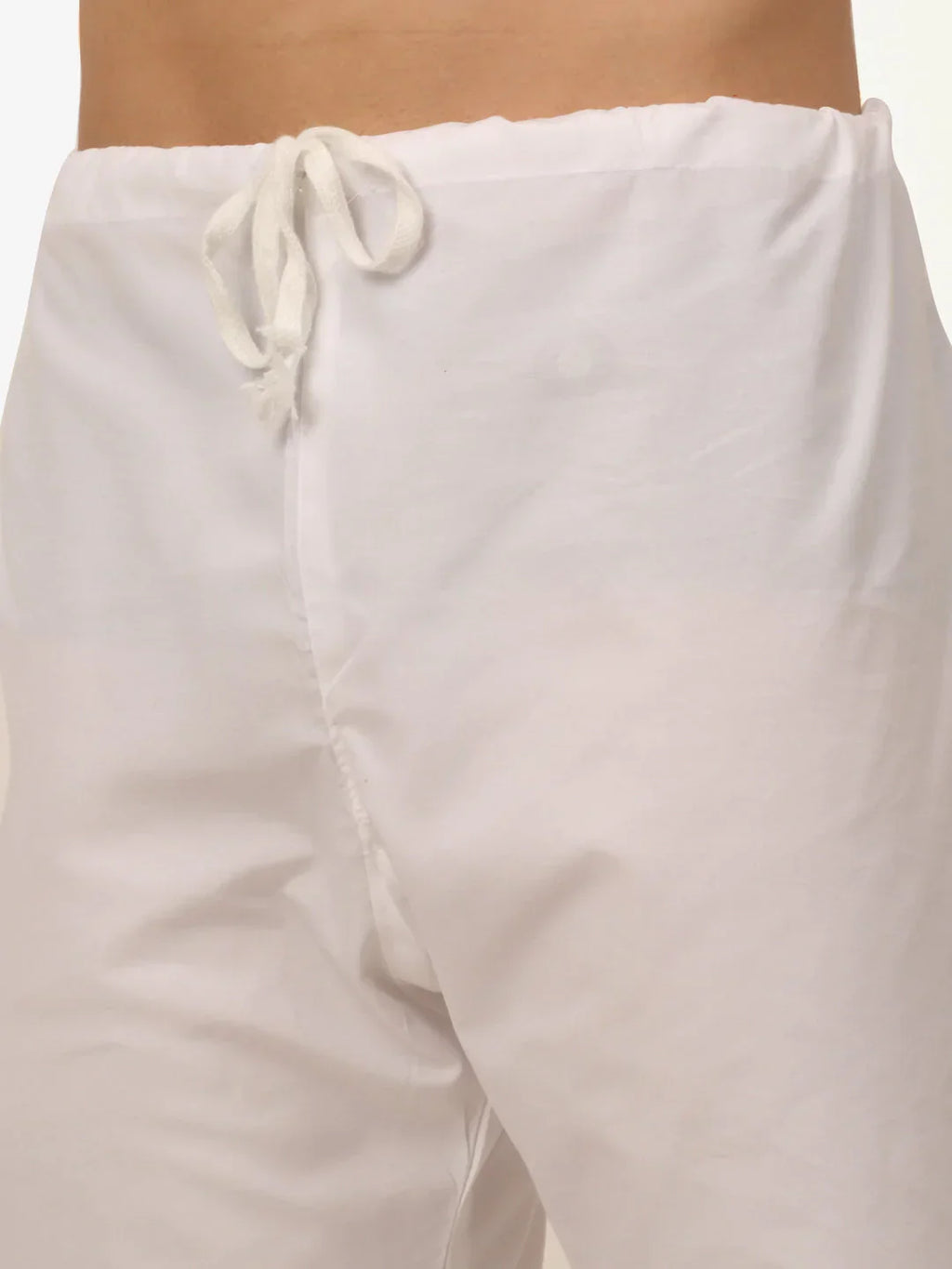 Jompers Men's Beige Striped Pleated Chikankari Kurta pyjama Set