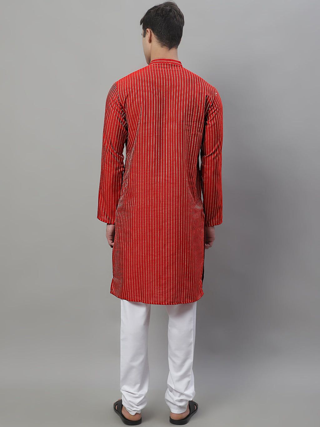 Jompers Men's Maroon Embroidered Kurta with Pyjamas