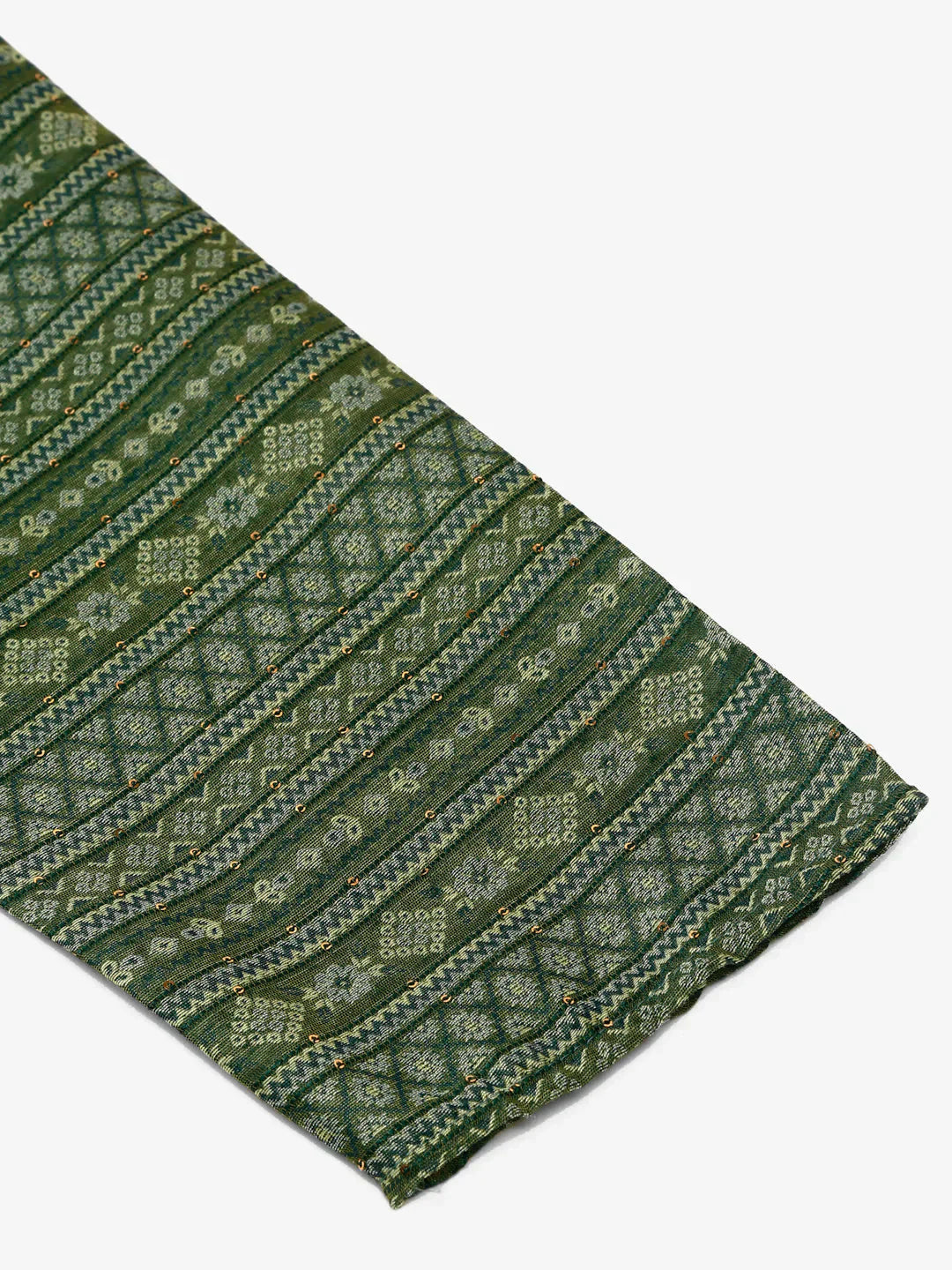 Jompers Men's Sequinned Kurta with Churidar - Green
