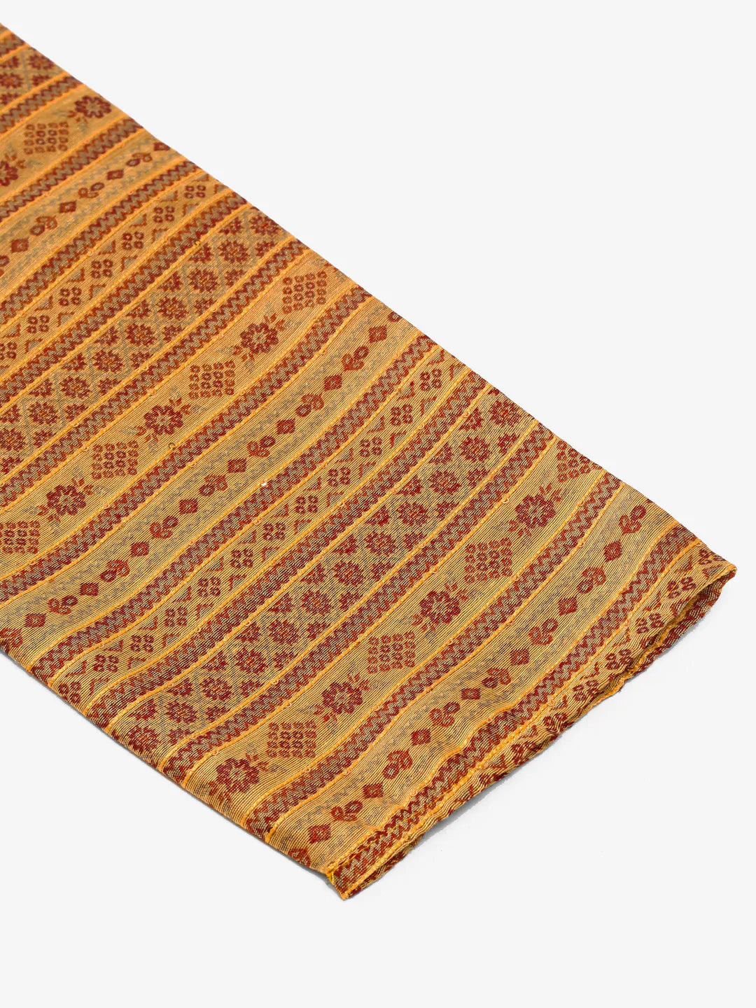 Jompers Men's Printed Sequinned Kurta with Churidar - Yellow