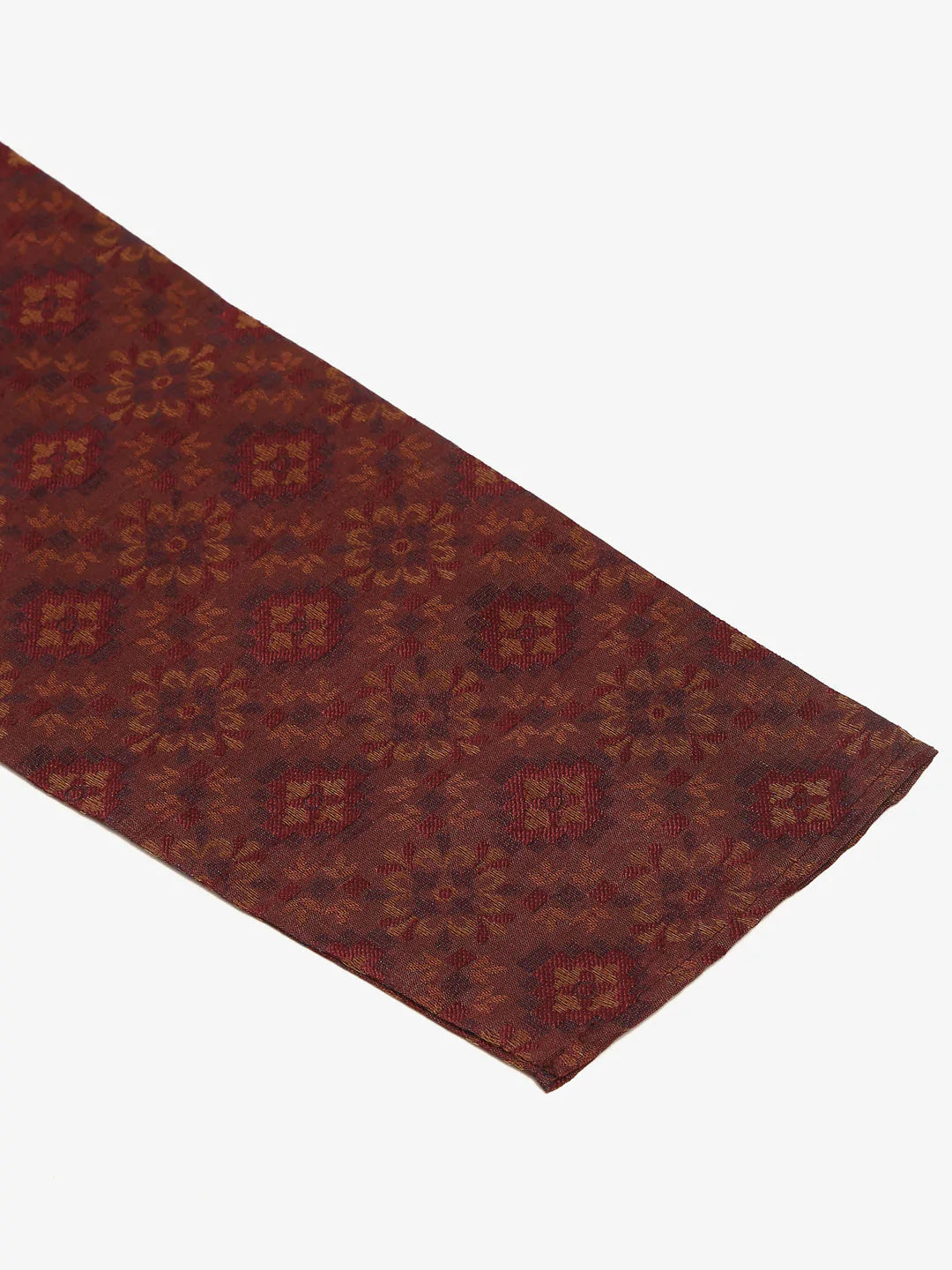 Jompers Men's Maroon Floral Printed Kurta with Churidar