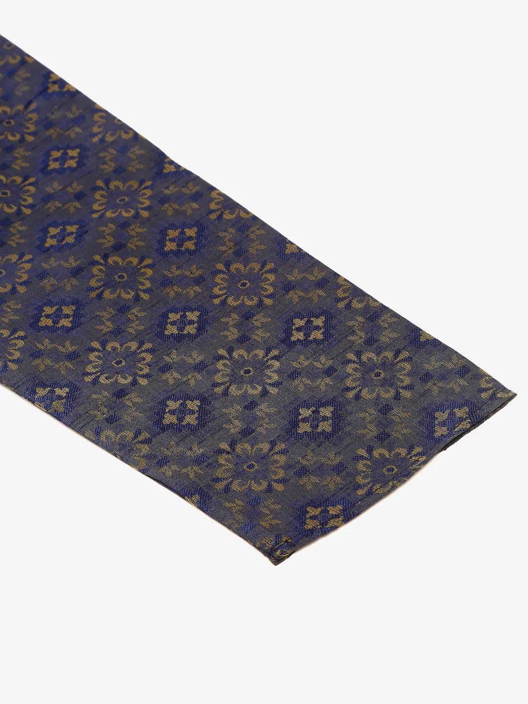 Jompers Men's Navy Blue Floral Printed Kurta with Churidar