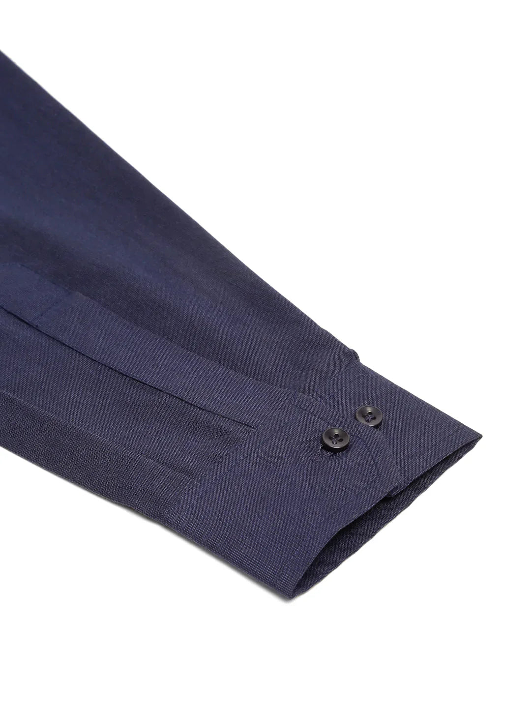 Jompers Men's Navy Cotton Solid Pathani Kurta with Salwar