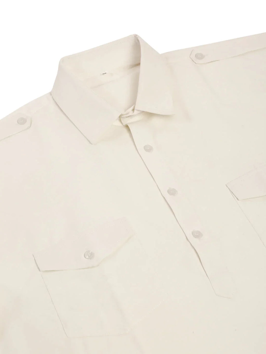 Jompers Men's White Cotton Solid Pathani Kurta with Salwar