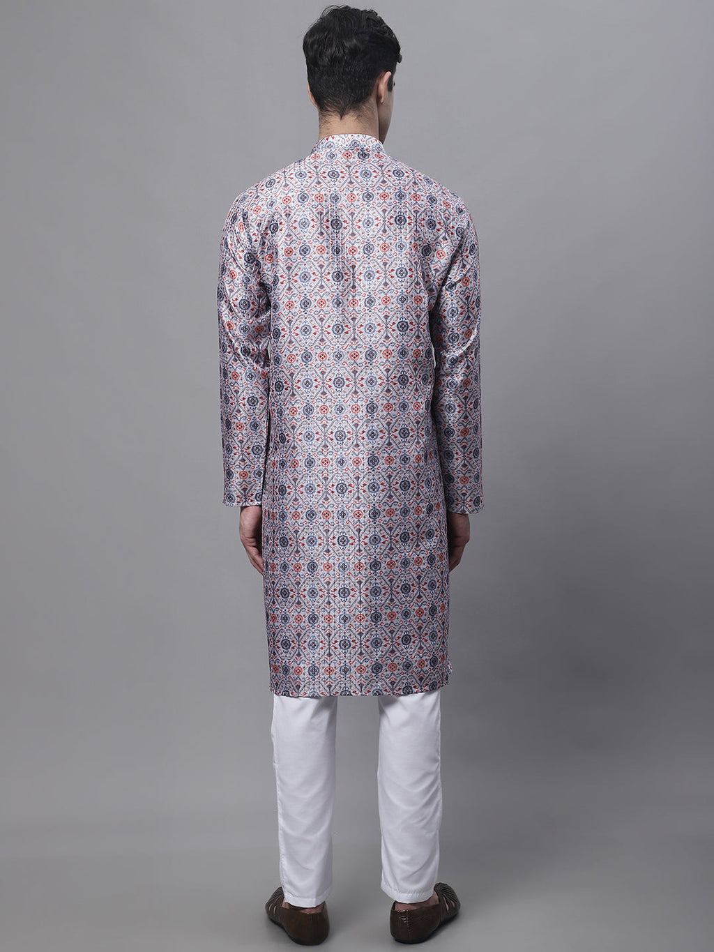 Jompers Men's Blue Digital Printed Kurta Pyjama Set