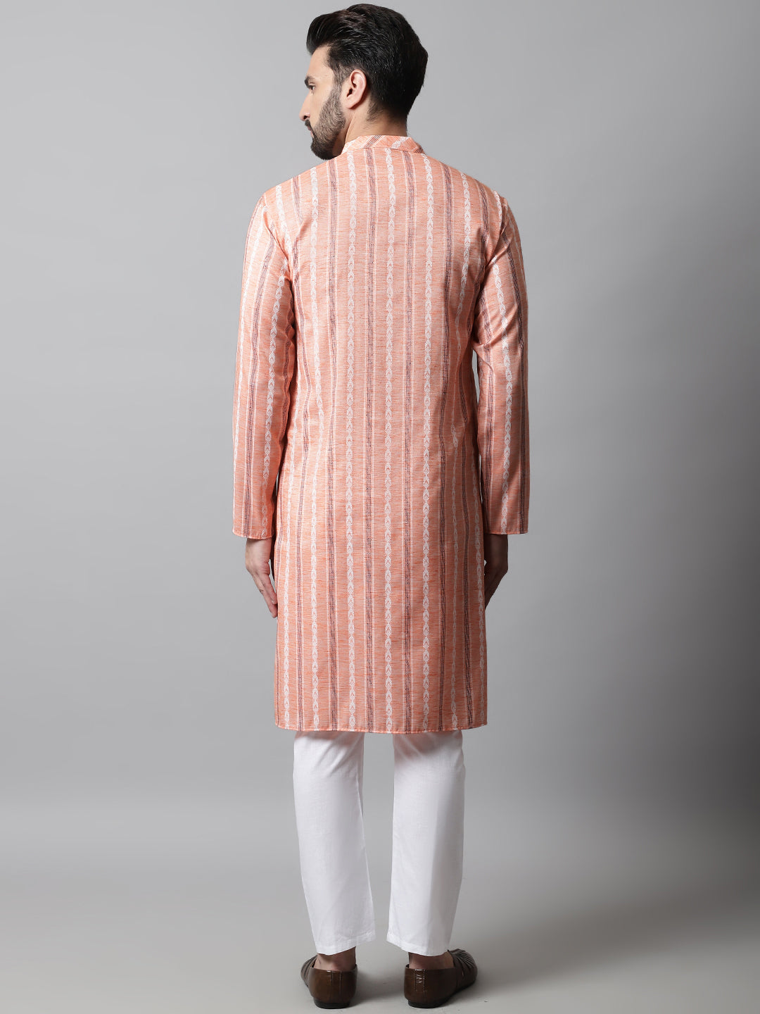 Jompers Men's Coral Geomatric Printed Kurta with Churidar