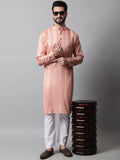 Jompers Men's Coral Geomatric Printed Kurta with Churidar