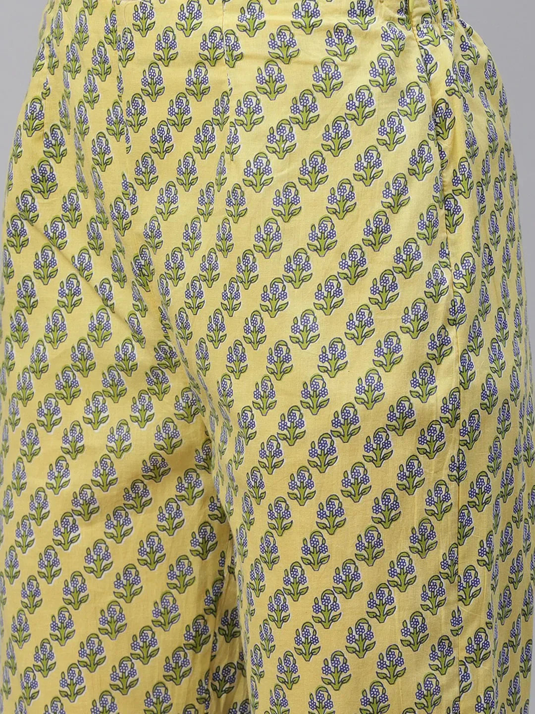Jompers Women's Green Ethnic Motifs Printed Pure Cotton Kurta with Trousers & Dupatta