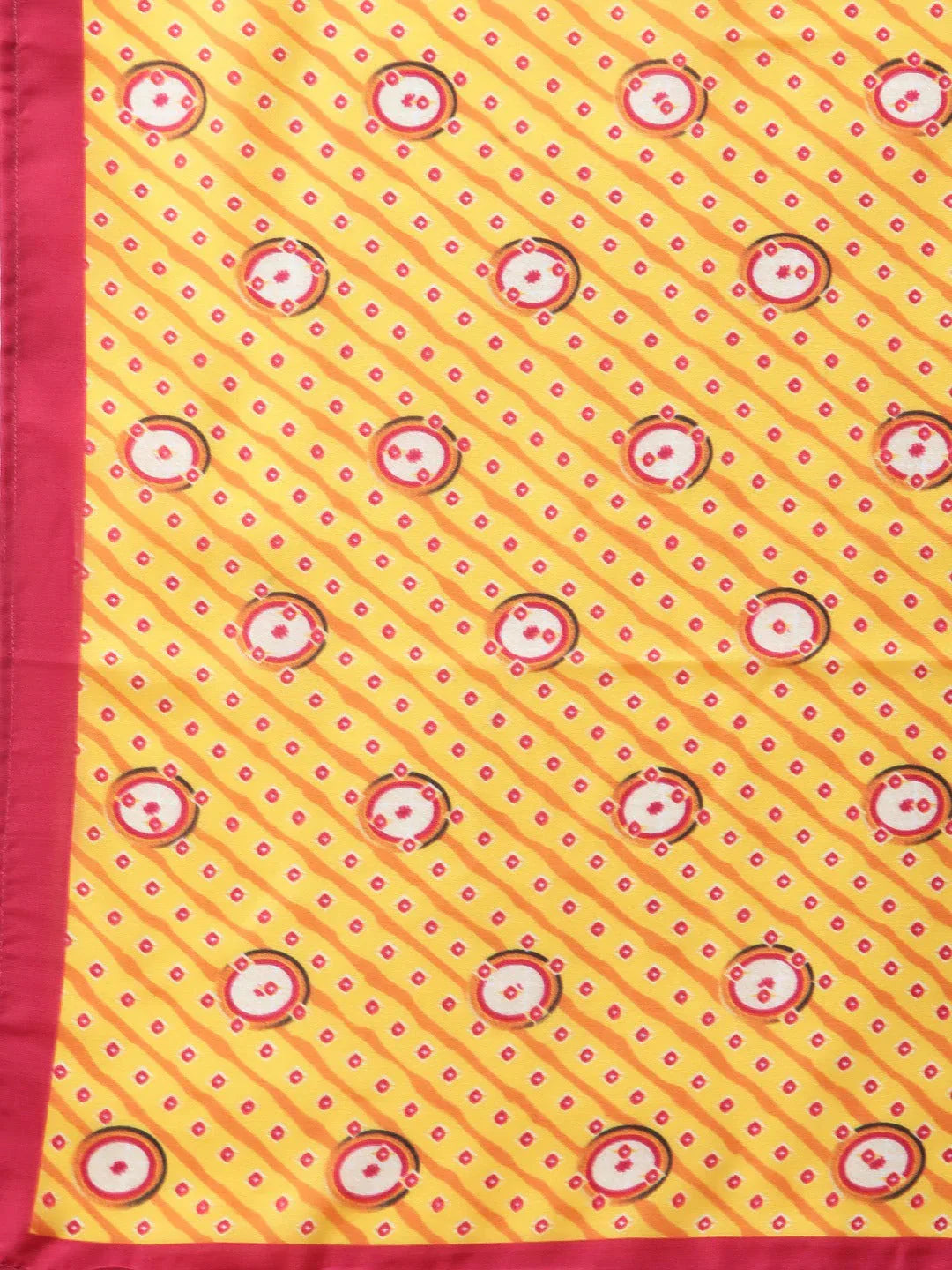Jompers Women's Yellow & Pink Ethnic Motifs Printed Pure Cotton Kurta With Trousers & Dupatta