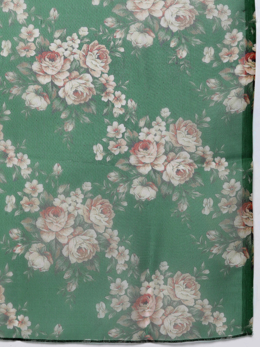 Jompers Women's Floral Embroidered Kurta with Trousers & With Dupatta - Green