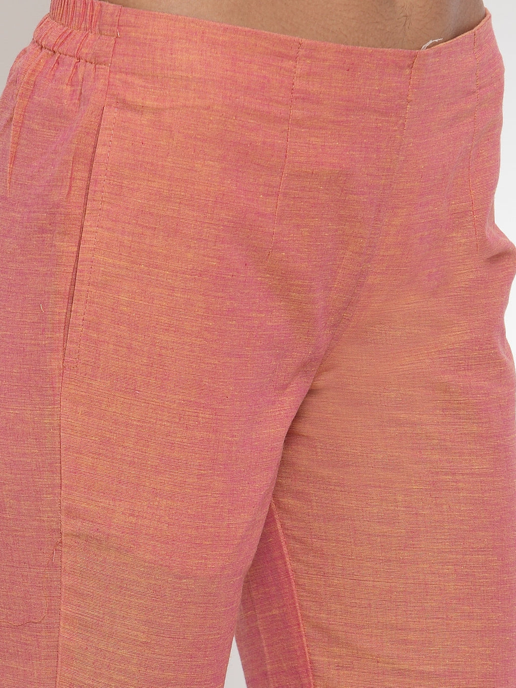 Jompers Women Pink Solid Kurta with Trousers & Dupatta