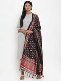 Jompers Women Grey Solid Kurta with Trousers & Dupatta