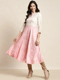 Jompers Women's Yok-Design Faired Kurta - Pink