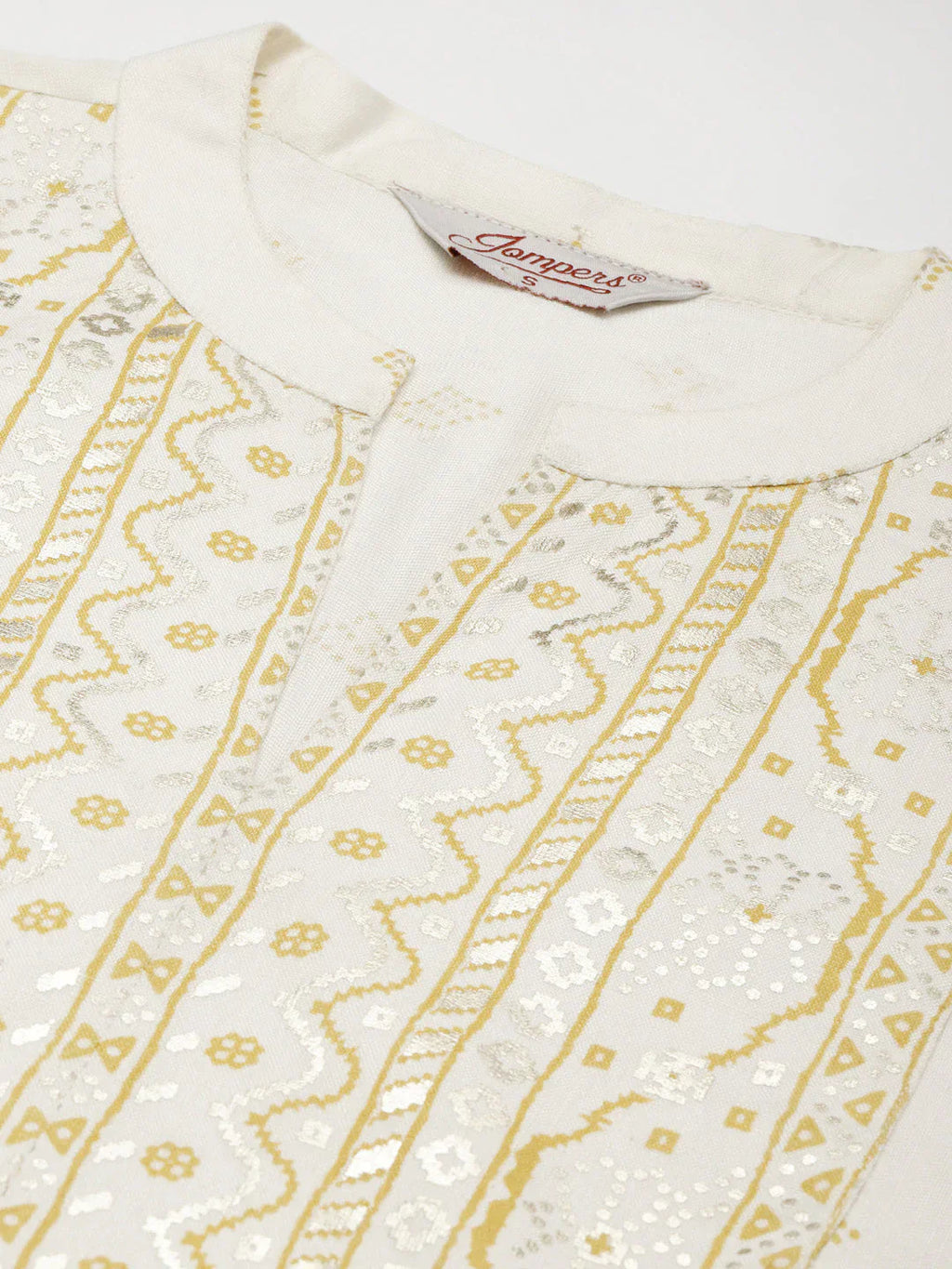 Jompers Women's Yok-Design Faired Kurta - Yellow