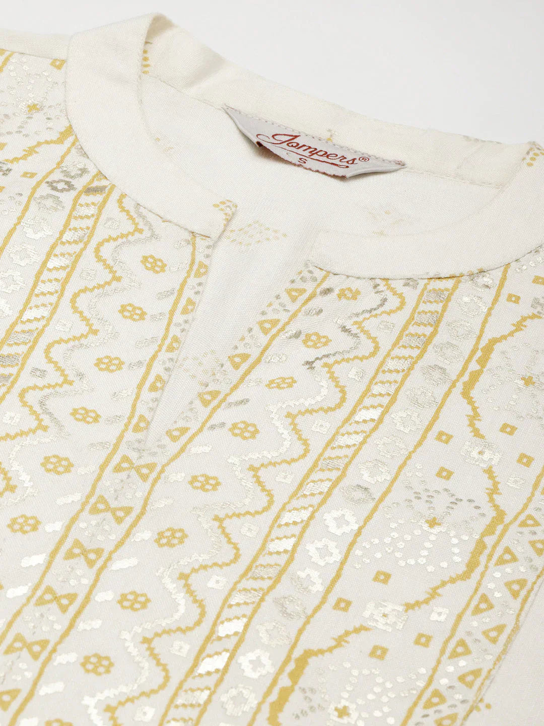 Jompers Women's Yok-Design Faired Kurta - Yellow