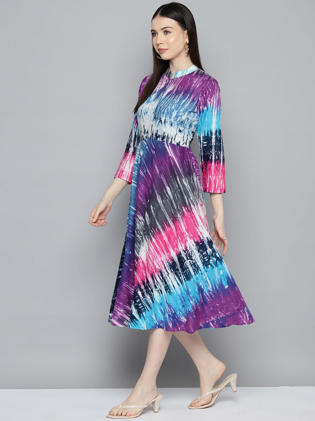 Jompers Women's Ombre effect flared dress - Purple