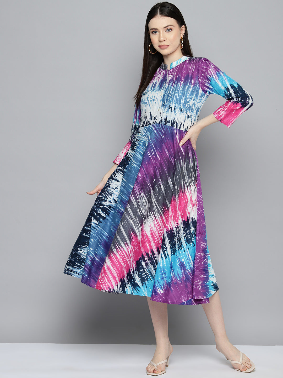 Jompers Women's Ombre effect flared dress - Purple