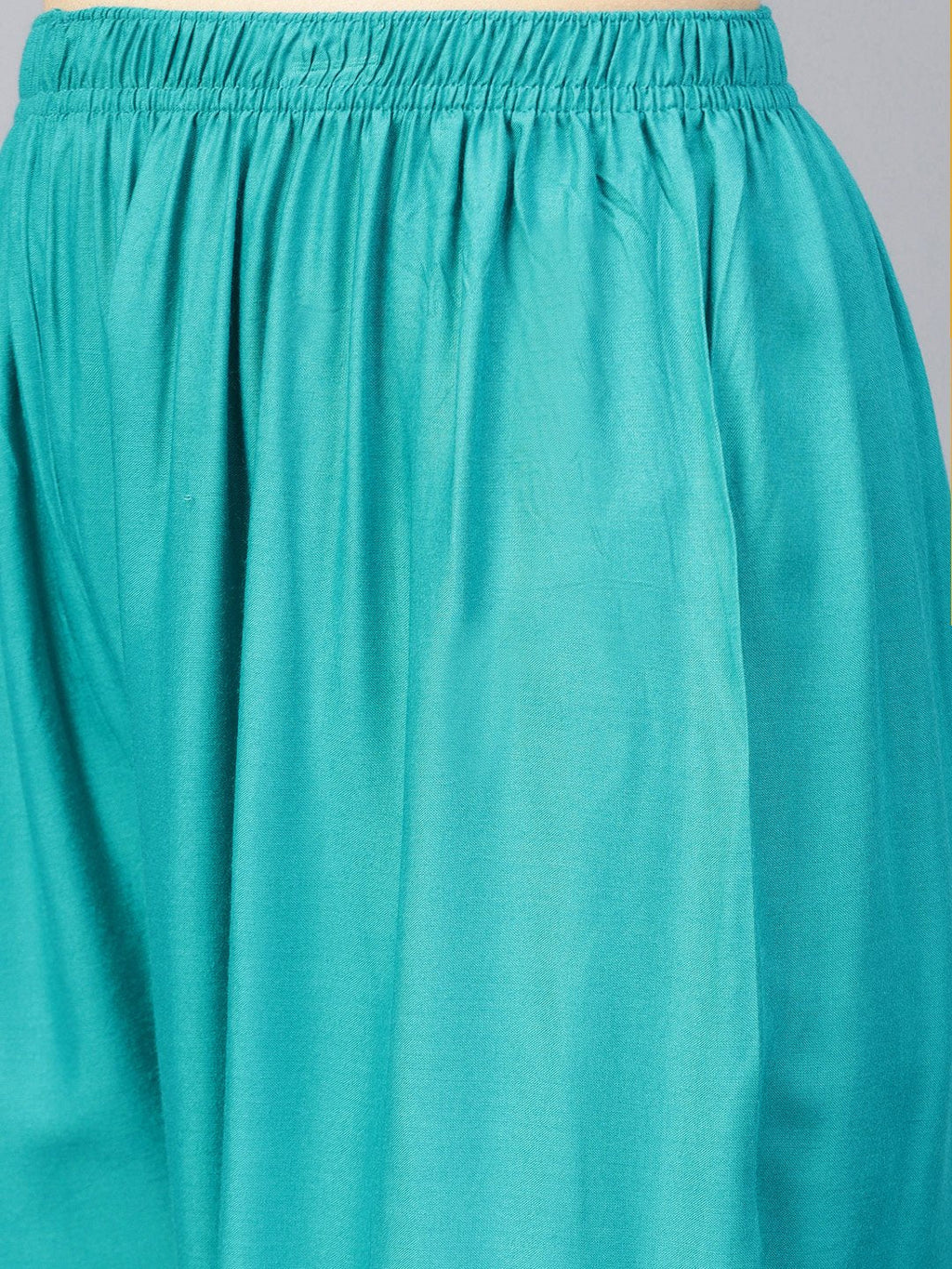 Jompers Women Rama-Green Solid Straight Palazzos