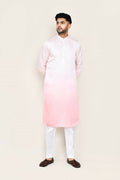 Joban Fashion White Colored Satin Silk Fabric Kurta,Straight Fit Pant