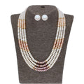 J Pearls 4 Line Pearl Set - Real Pearl Jewelry