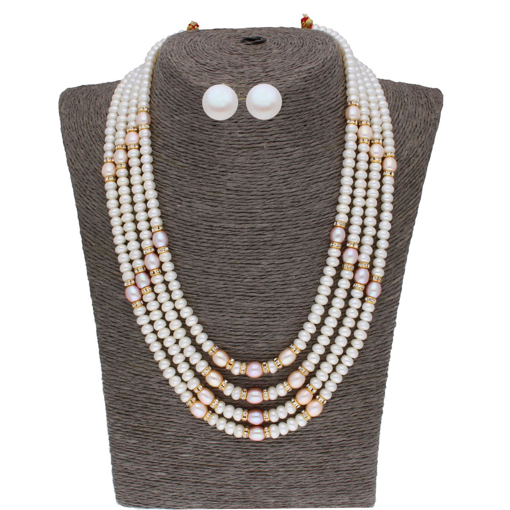 J Pearls 4 Line 4-5Mm Oval Pearl Set - Real Pearl Jewelry