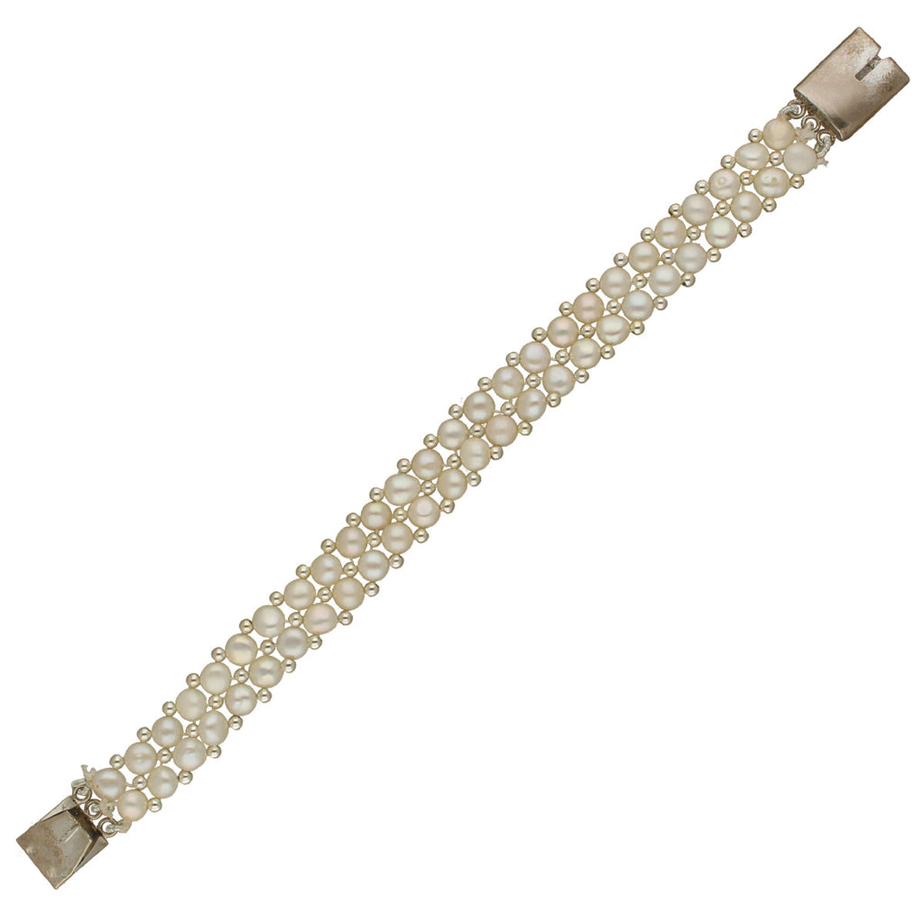 J Pearls Marvelous 2 Lines Pearl Bracelet