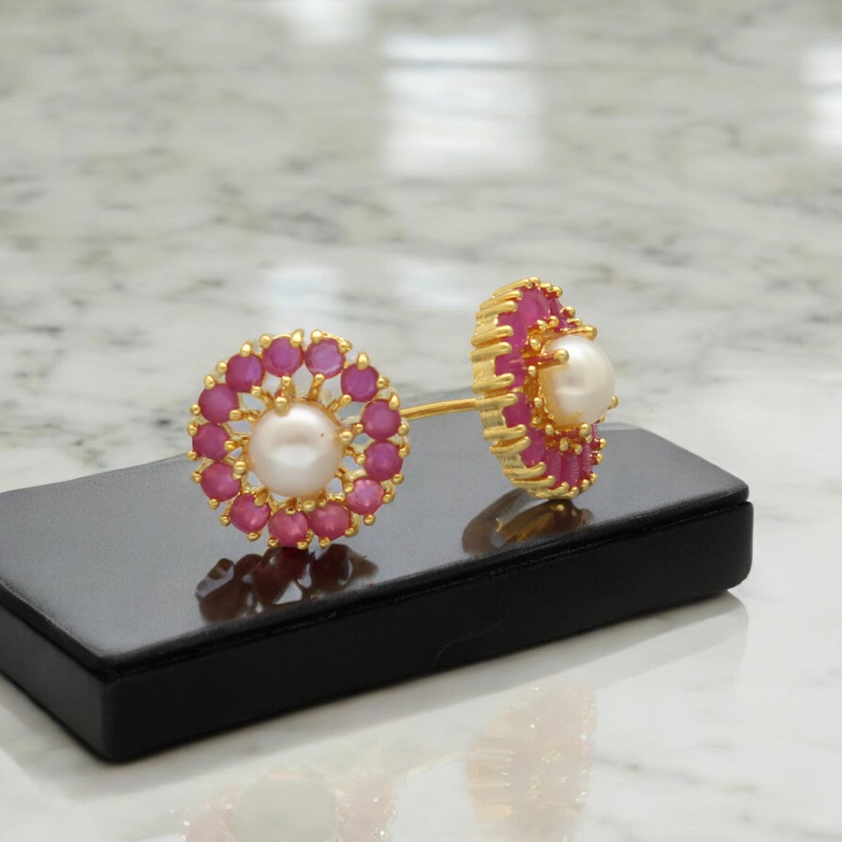 J Pearls Rhea Pearl Earrings Pack 5