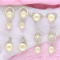 J Pearls Girik Pearl Earrings Pack 4