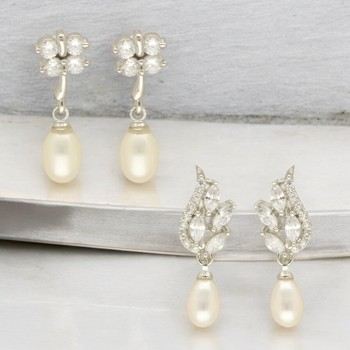 J Pearls Hansa Pearl Earrings Pack 2