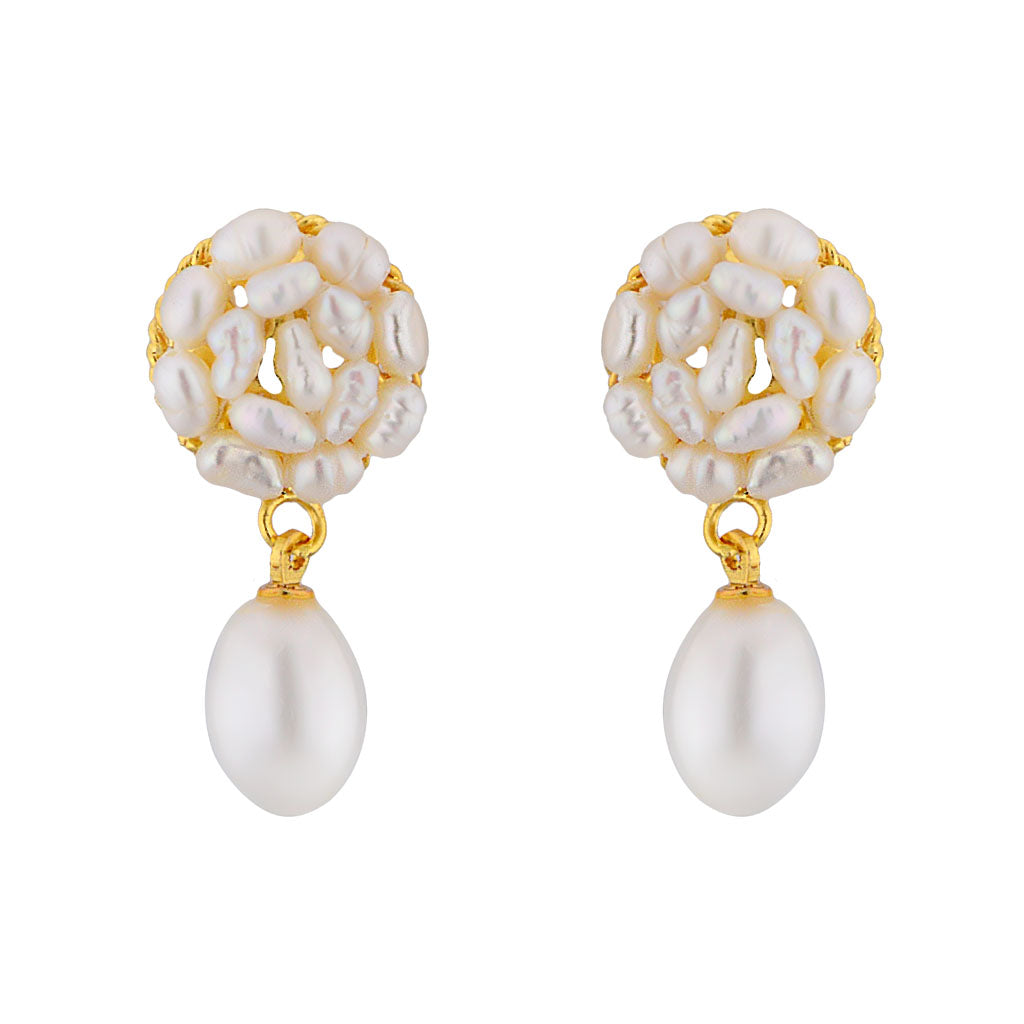 J Pearls Aura Drop Pearl Earrings - Real Pearl Jewelry