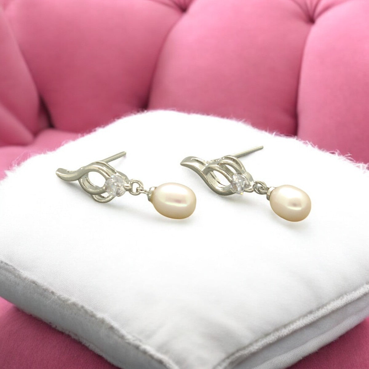 J Pearls Whril Pearl Earrings