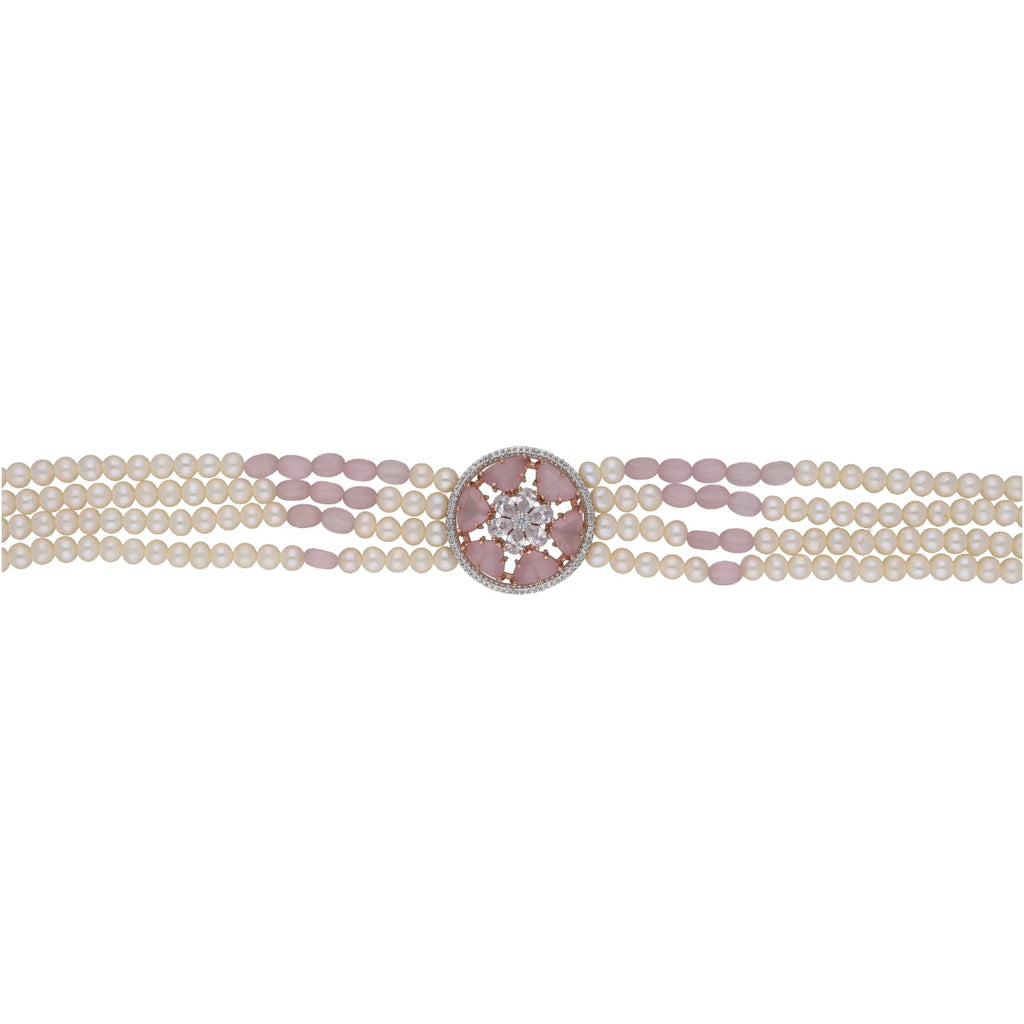 J Pearls Gajara Pearl Choker - Real Pearl Jewelry