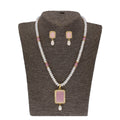 J Pearls Anahita 1 Line Square Pearl Set - Real Pearl Jewelry