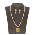 J Pearls Daksina 1 Line Square Pearl Set - Real Pearl Jewelry