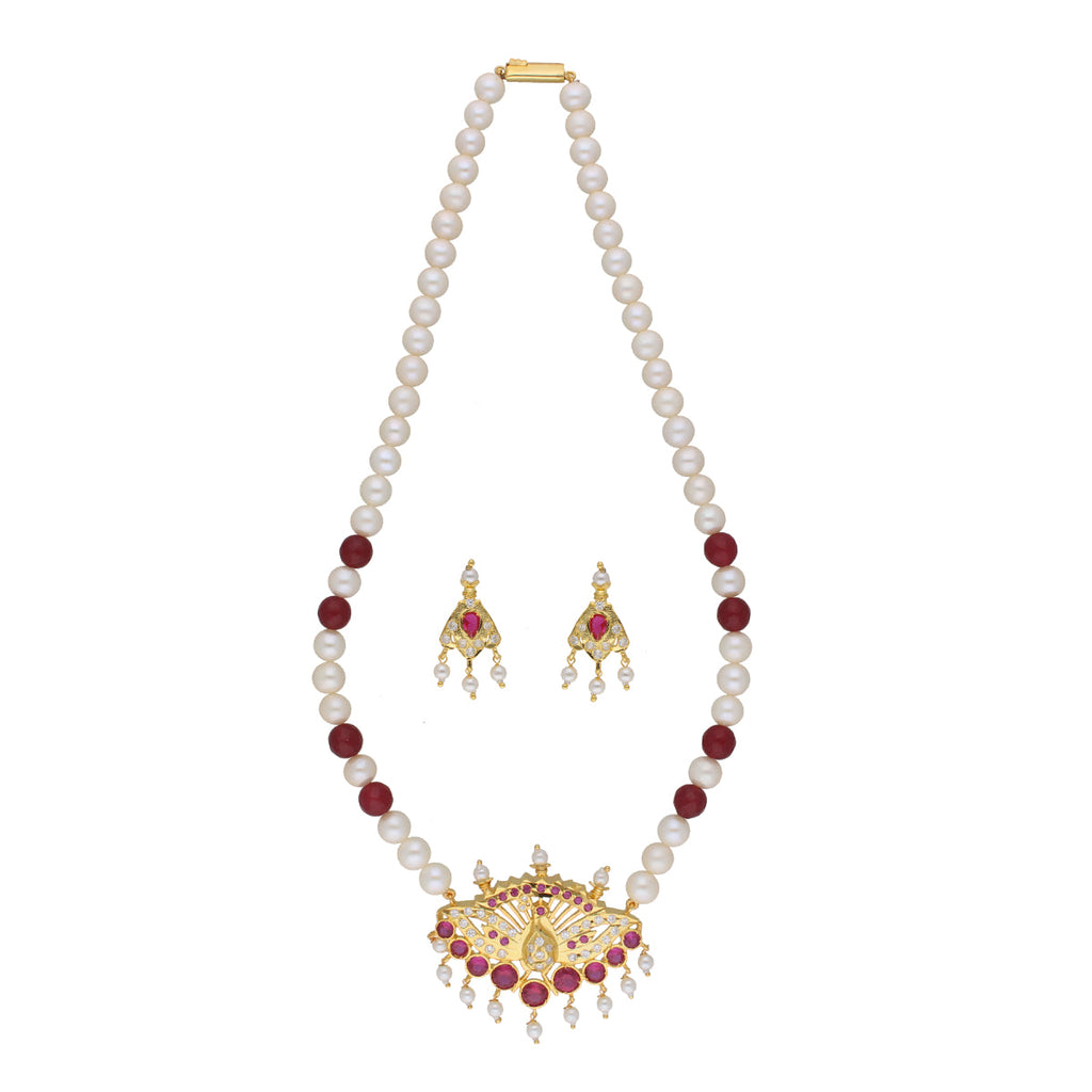 J Pearls Dheyanshi 1 Line Round Pearl Necklaces - Real Pearl Jewelry