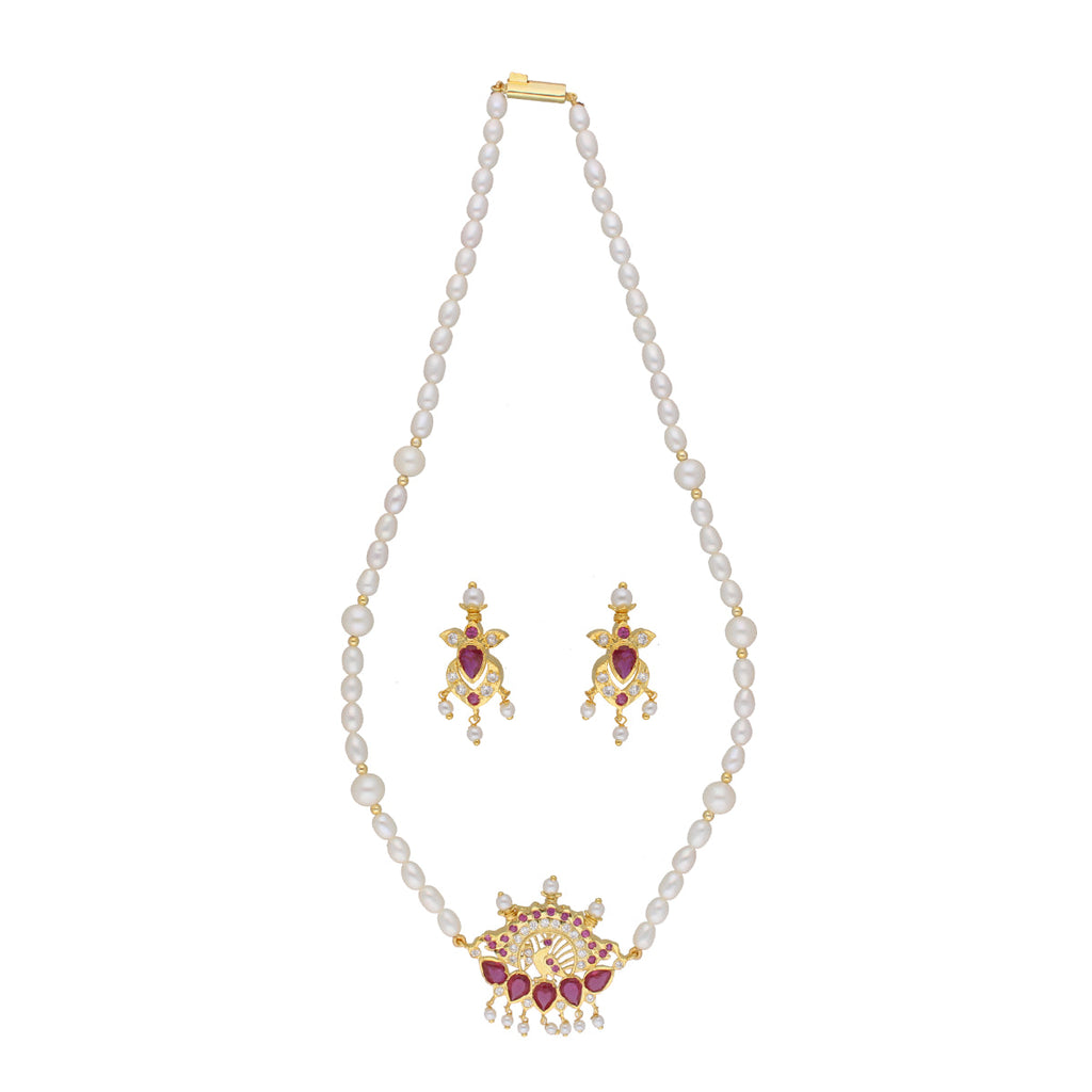 J Pearls Fancy 1 Line Oval Pearl Necklaces - Real Pearl Jewelry