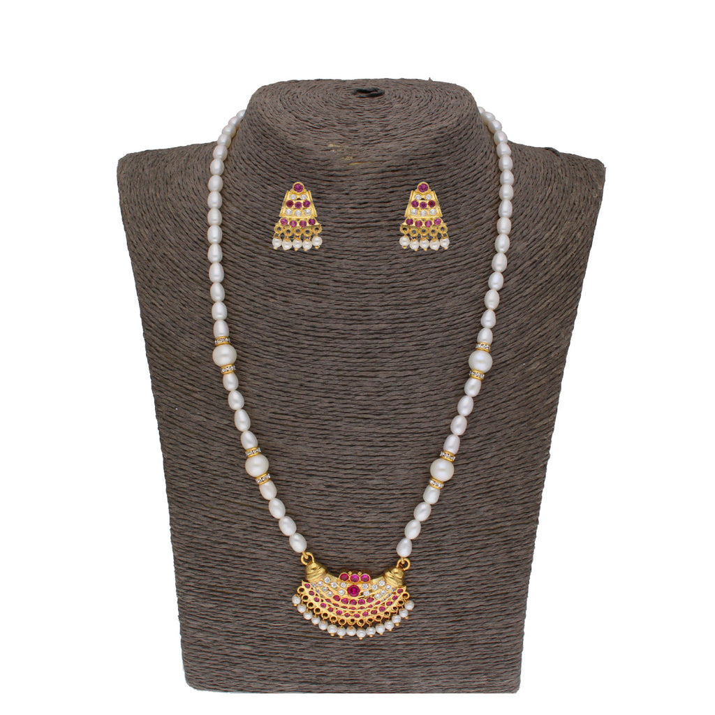 J Pearls Heena 1 Line Round Pearl Necklaces - Real Pearl Jewelry