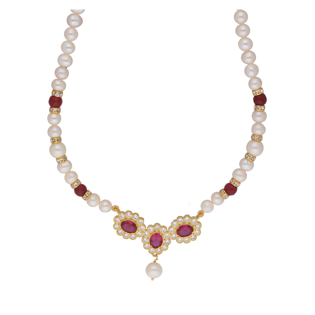 J Pearls Januja 1 Line Round Pearl Necklaces - Real Pearl Jewelry