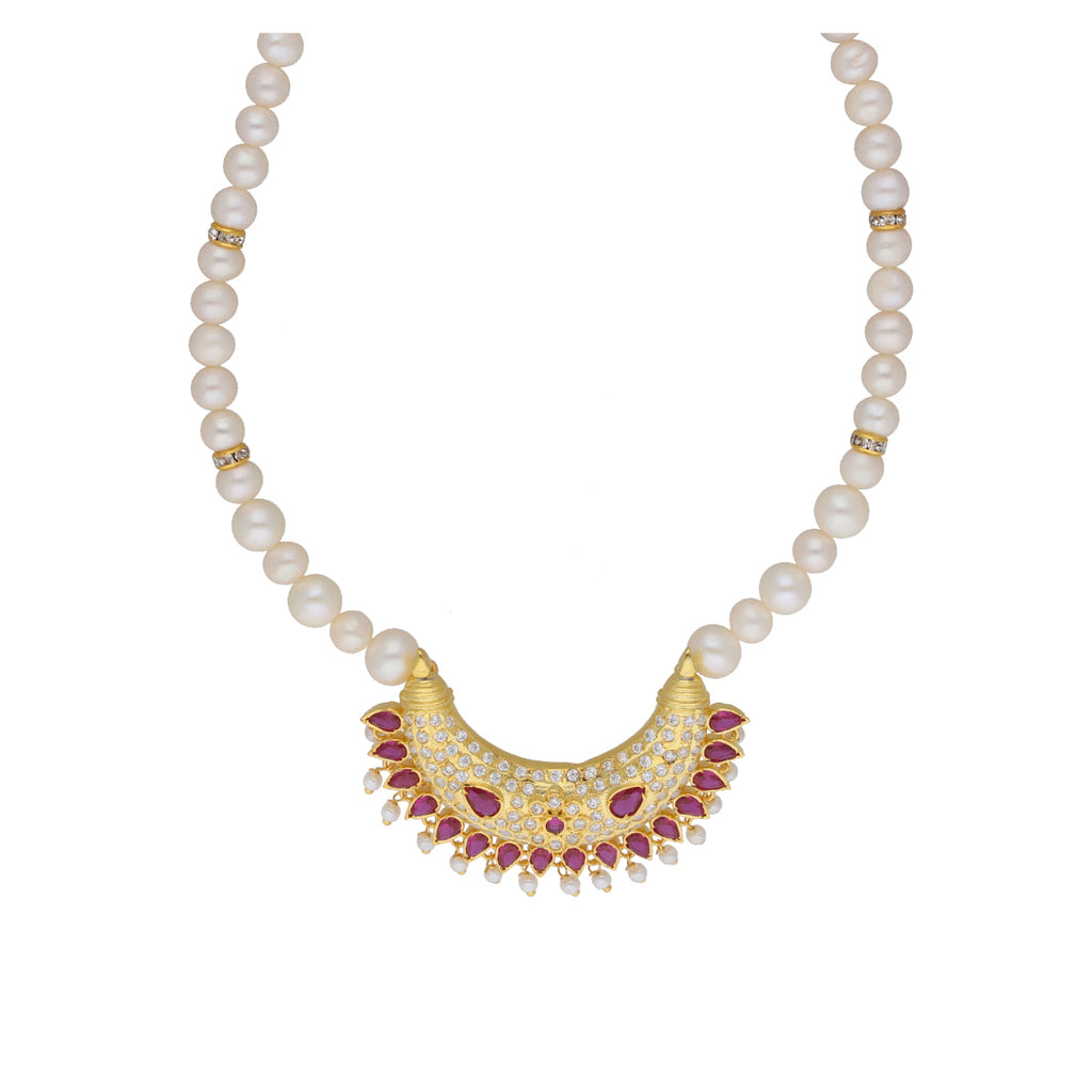 J Pearls Ehani 1 Line Oval Pearl Necklaces - Real Pearl Jewelry